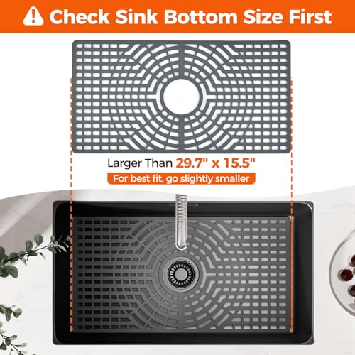 Silicone Sink Protector for Kitchen Sink (30x16 center)