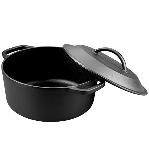 Pre Seasoned Cast Iron Dutch Oven with Lid (3 QT)