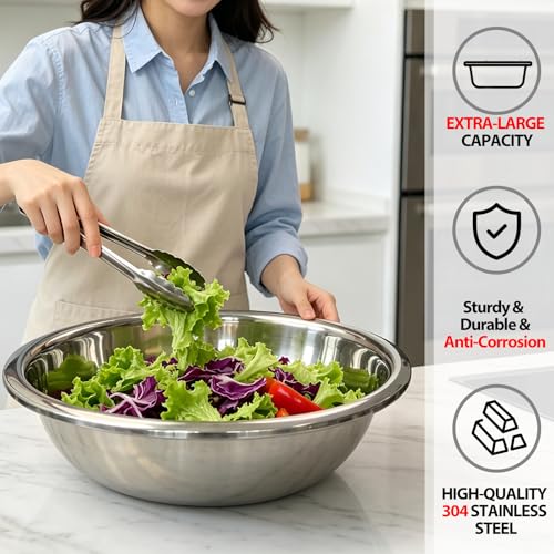 2 Pack 50 Quart Mixing Bowls