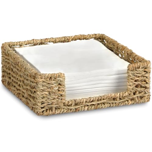 Napkin Holder Wicker Woven Basket Kitchen Decor Dinner Paper Tissue Toilet