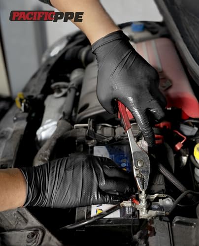 8 Mil Black Nitrile Disposable Gloves