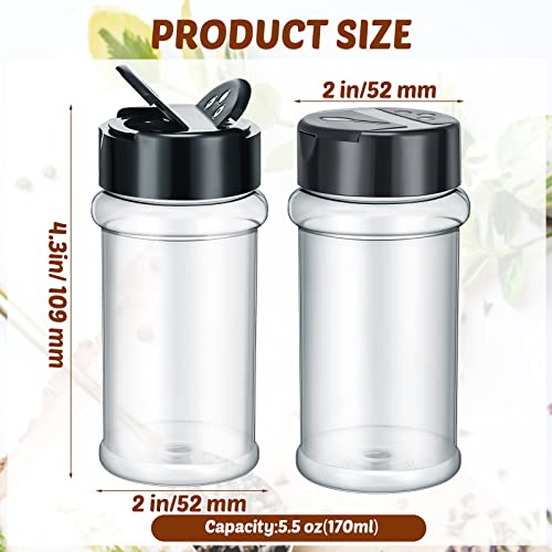 Plastic Spice Jars with Shaker Lids 5.5oz