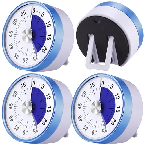 3 Pcs 60 Minute Magnetic Visual Timer Classroom Tool (Purple)