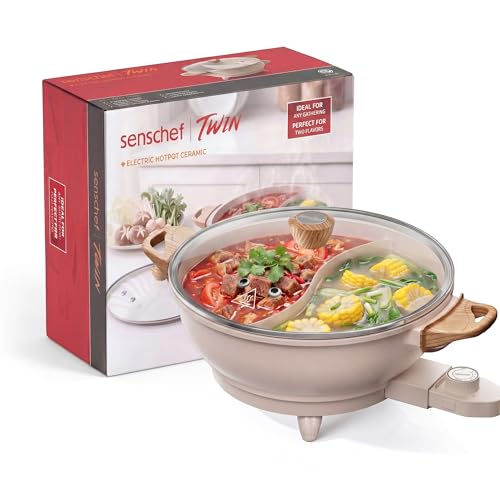 TWIN™ Dual ShabuShabu Electric Hot Pot Fast & Even Heat