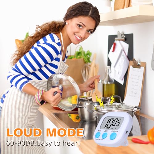 12 Pack Digital Kitchen Timers (6 Colors / 12 Pack)