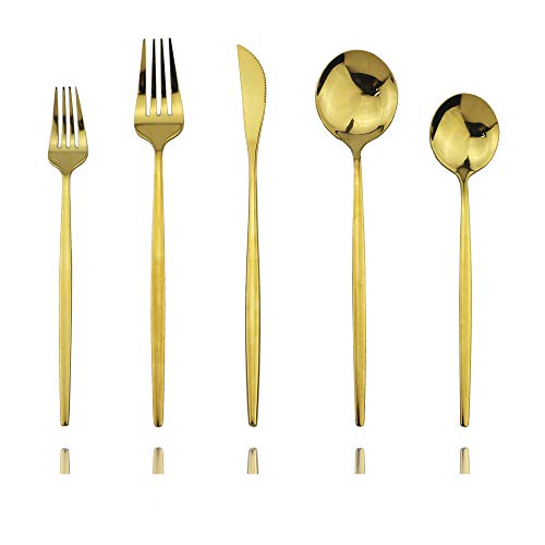 Shiny Black Silverware Set