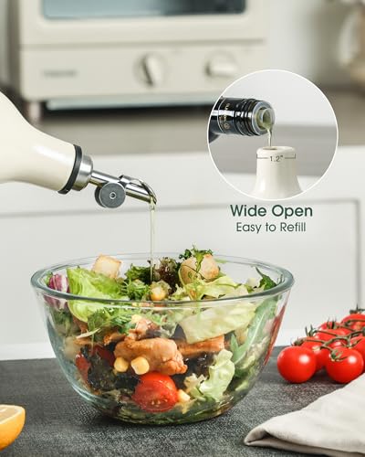 Olive Oil Dispenser Bottle (White and Green)