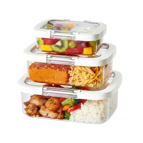 Duo Loc Meal Prep Containers with Lid Leak Proof & Stain Odor Free
