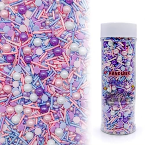 Sprinkles Candy Mix Size Edible Pearls Cake Decorations Cupcake Toppers Cookie Decorating Perfect for Wedding Party Valentine Halloween Christmas Supplies 4.58OZ