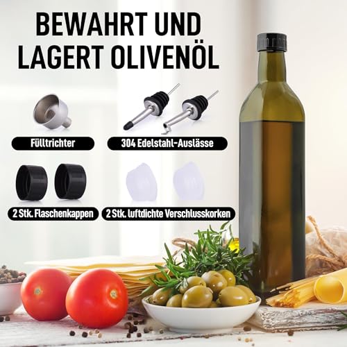 17oz Olive Oil Glass Dispenser Bottle (1 Pack / Dark Brown)