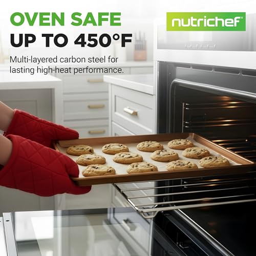 NutriChef Nonstick Cookie Sheet Baking Pan