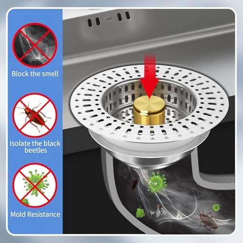 Upgraded 3 in 1 Kitchen Sink Drain Filter