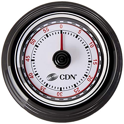 Compact 60 Min Mechanical Timer (Black, 2" Dial)