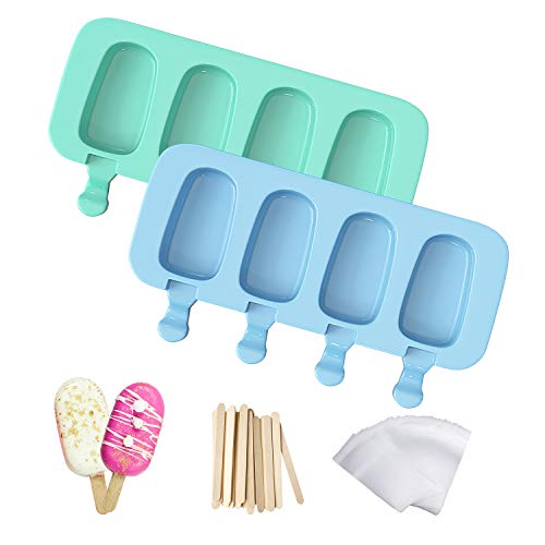 Silicone Popsicle Cavities Homemade Oval Pop Maker for DIY Ice Cream