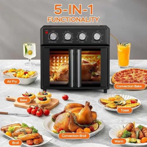 PlumChef 27.5 Quart Extra Large 6 Slices Air Fryer Convection Toaster Oven