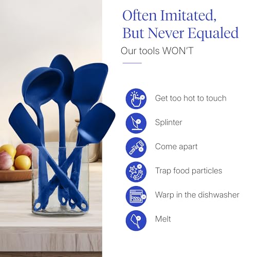 5 Piece Silicone Ultimate Kitchen Utensils Set (Navy / 5 - Piece Set)