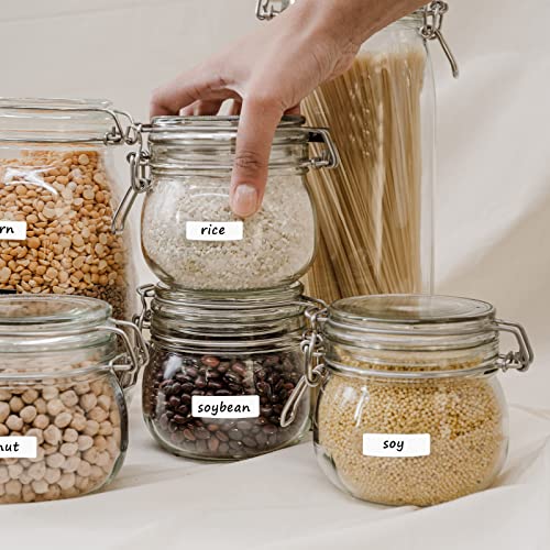 White Labels Stickers Blank Labels Removable Labels Stickers for Jars Boxes File Folders Envelopes School Office Kitchen