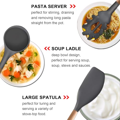 Kitchen Cooking Utensils Set (Standard 6-Piece Set / Gray)