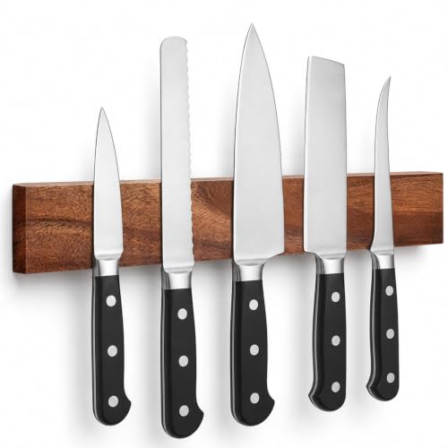 Magnetic Knife Strips (16 Inch / Light Wood)