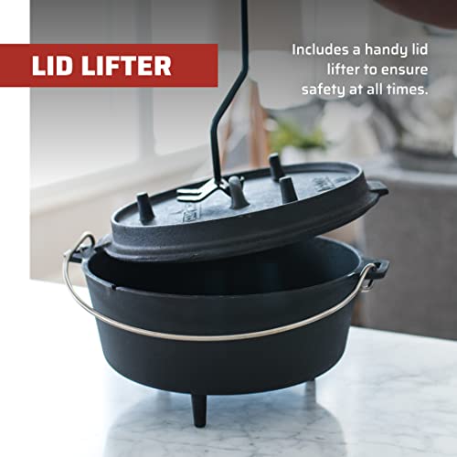 14 in. Cast Iron Dutch Oven with Lid Lifter