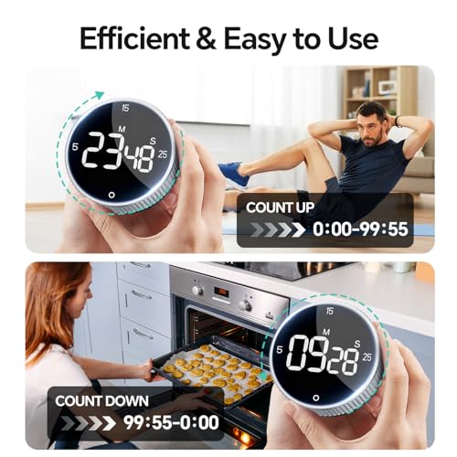 Digital Kitchen Timer with Magnetic (Sliver)
