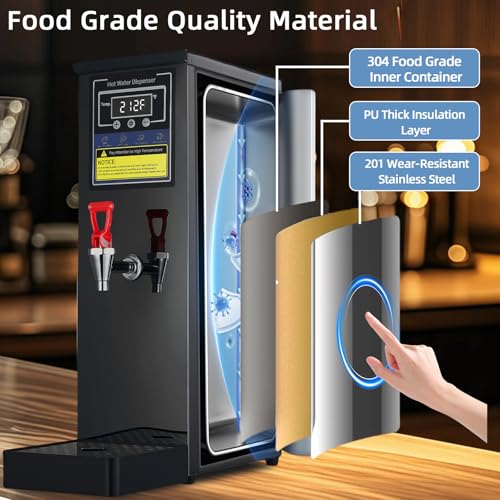 Hot Water Dispenser Commercial Water Boiler Countertop Hot Water Machine Stainless Steel Step