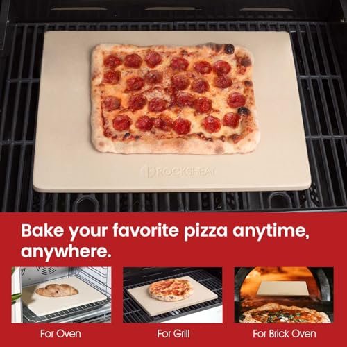 Lagre Pizza Stone Heavy Duty Cordierite Baking Stone for Bread