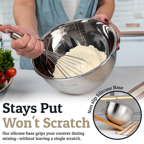 28pc Stainless Steel Mixing Bowls with Lids Set (Utensils - Khaki)