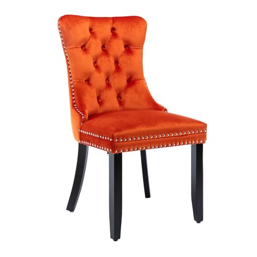 Velvet Upholstered Dining Chairs Set