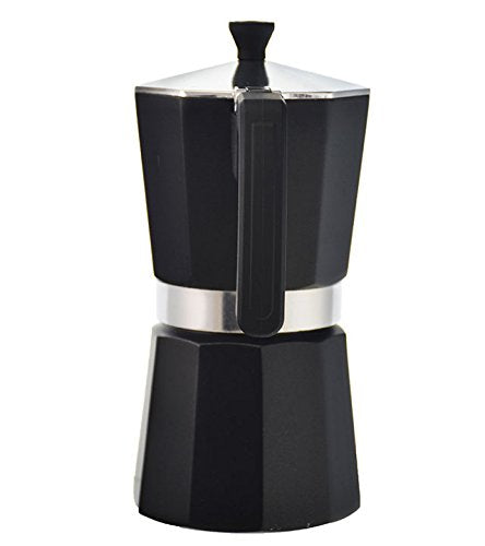 Milano Stovetop Espresso Maker Moka Pot 6 espresso Cup (6 espresso cups / Black)