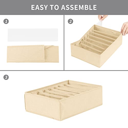 4 Pack Drawer Organizers for Clothing