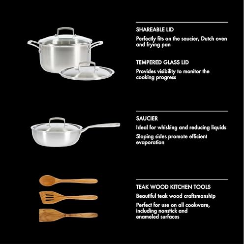 10 Piece Professional Tri (6 Quarts / Stainless Steel)