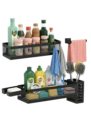 2 Pack Minimalist Shower Caddy Wall Mount ABC