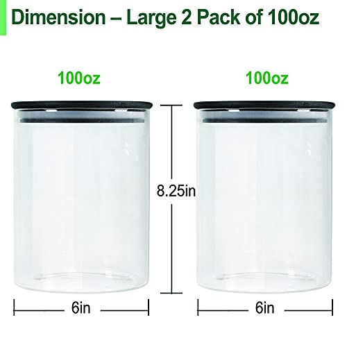 Glass Jars with Airtight Black Lids