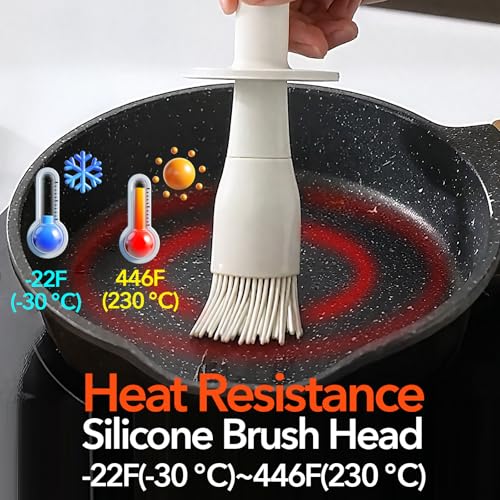 Glass Oil Dispenser Bottle With Heat Resistant Brush for Kitchen