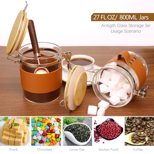 Glass Storage Jars with Spoon