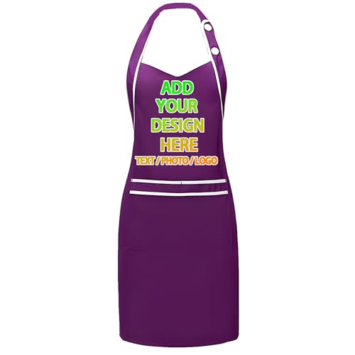 Personalized Custom Aprons Custom Adjustable Kitchen Cooking Aprons Hair Stylist Cafe Work Aprons For Men And Women