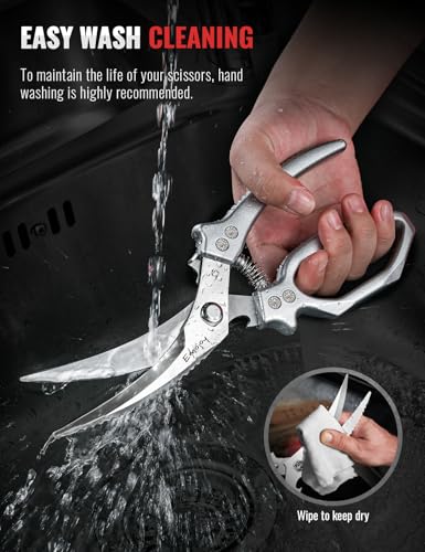 2 Piece Kitchen Scissors Set with Poultry Shears
