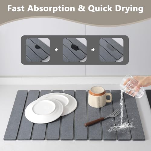 Large Stone Drying Mat for Kitchen Counter