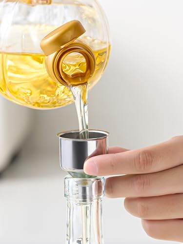 2 Pcs Olive Oil Dispenser Bottle for Kitchen (Two circles)