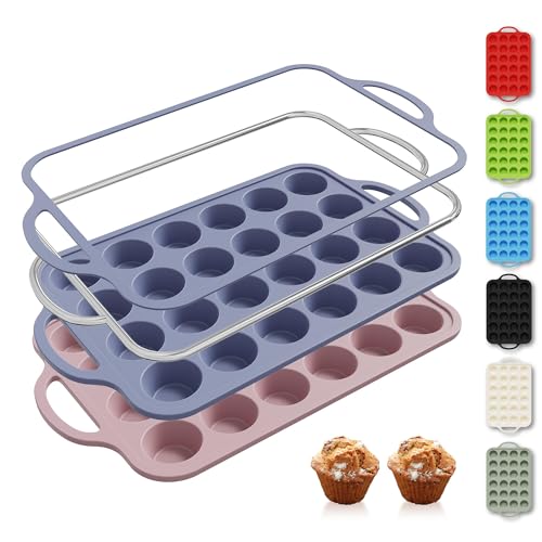 Silicone Muffin Pan with Metal Reinforced Frame