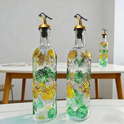 1 Pcs Olive Oil Dispenser Bottle for Kitchen (One colorful circle)