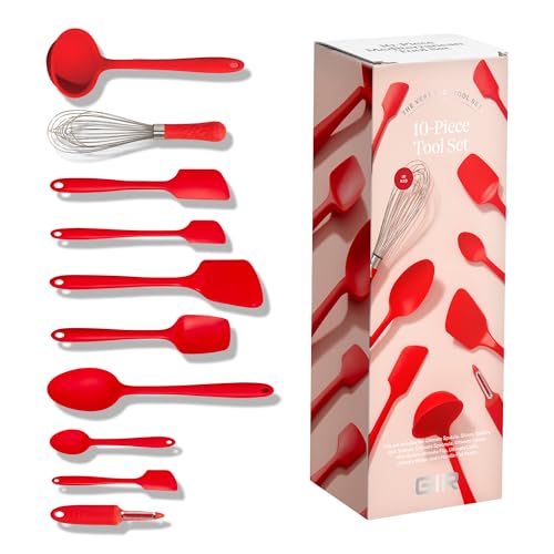 10 Piece Silicone Ultimate Kitchen Utensils Set (Red / 10 - Piece Set)