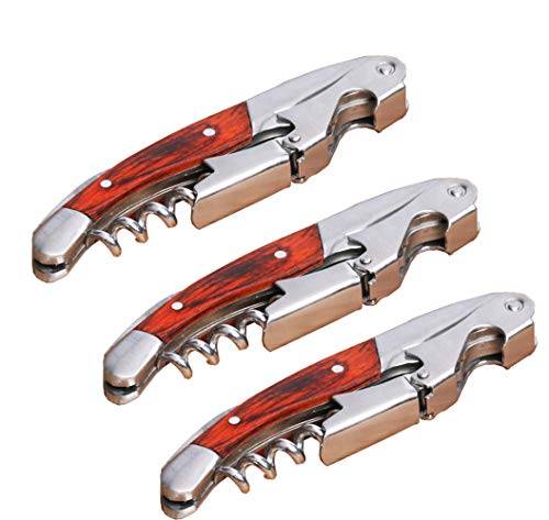 Professional Waiter Corkscrew Wine Key for Bartenders Set of 3