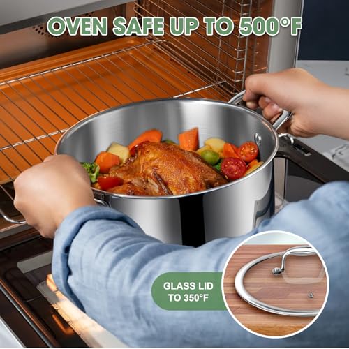 Triple Ply Stainless Steel Pots and Pans Set