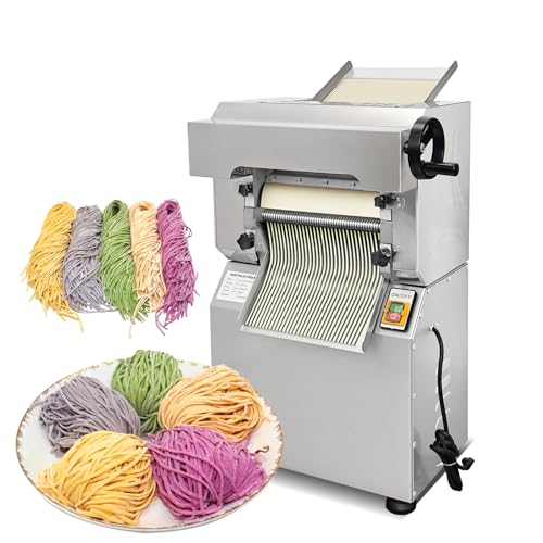 3-in-1 Commercial Pasta Maker with Dough Sheeter,Noddle Cutter & Dough Pressing Machine,Kneader,Noddle Cutter Dough Pressing Machine Suitable For Making Pizza,Noodles (3mm Noodle Knife) (Floor-standing)