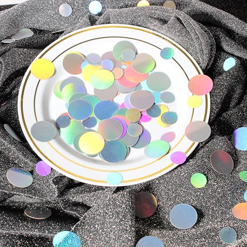 Silver Circle Dots Birthday Confetti
