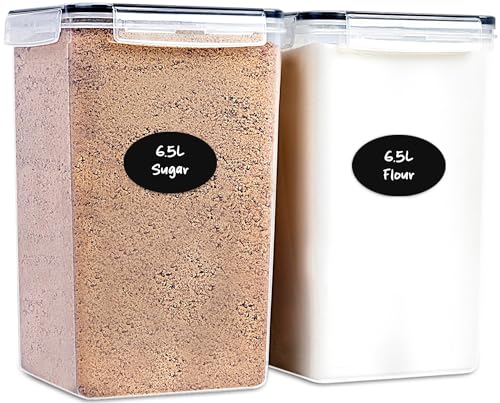 Flour and sugar containers