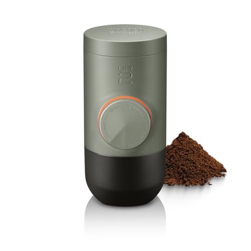 Minipresso GR2 Portable Coffee Maker For Ground Coffee (Olive Grey)