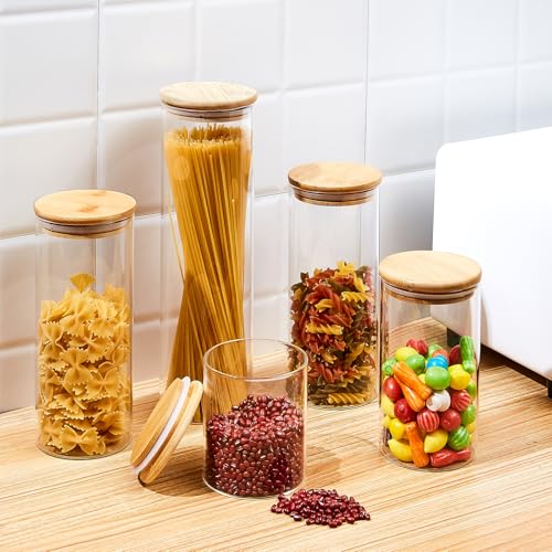 Round and Square Glass Food Storage Jars